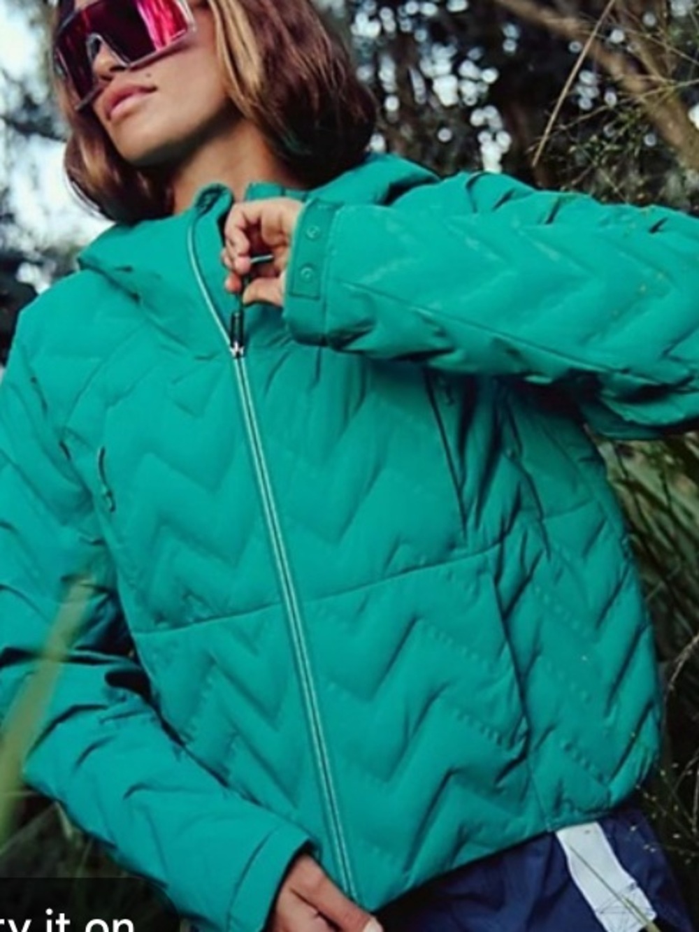 Free People FP movement emerald Gettin Lost Packable Puffer jacket NWT